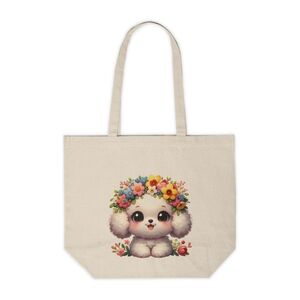 Poodle Custom Canvas Tote Bag